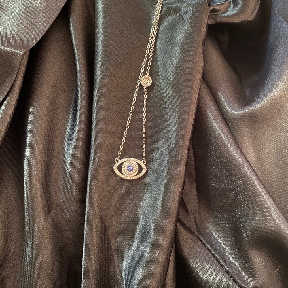 Evil eye diamond accent blue